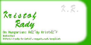 kristof rady business card